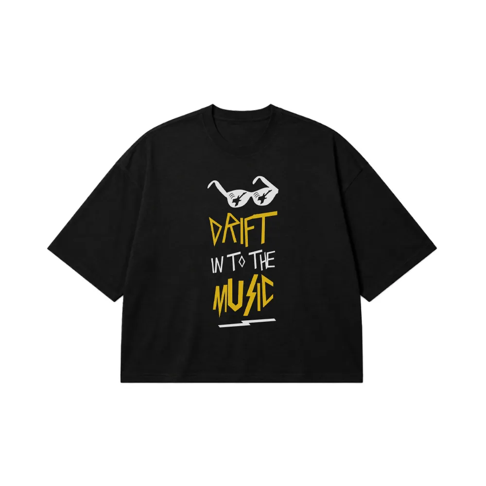 تیشرت باکسی موسیقی طرح Drift Into the Music کد 16416