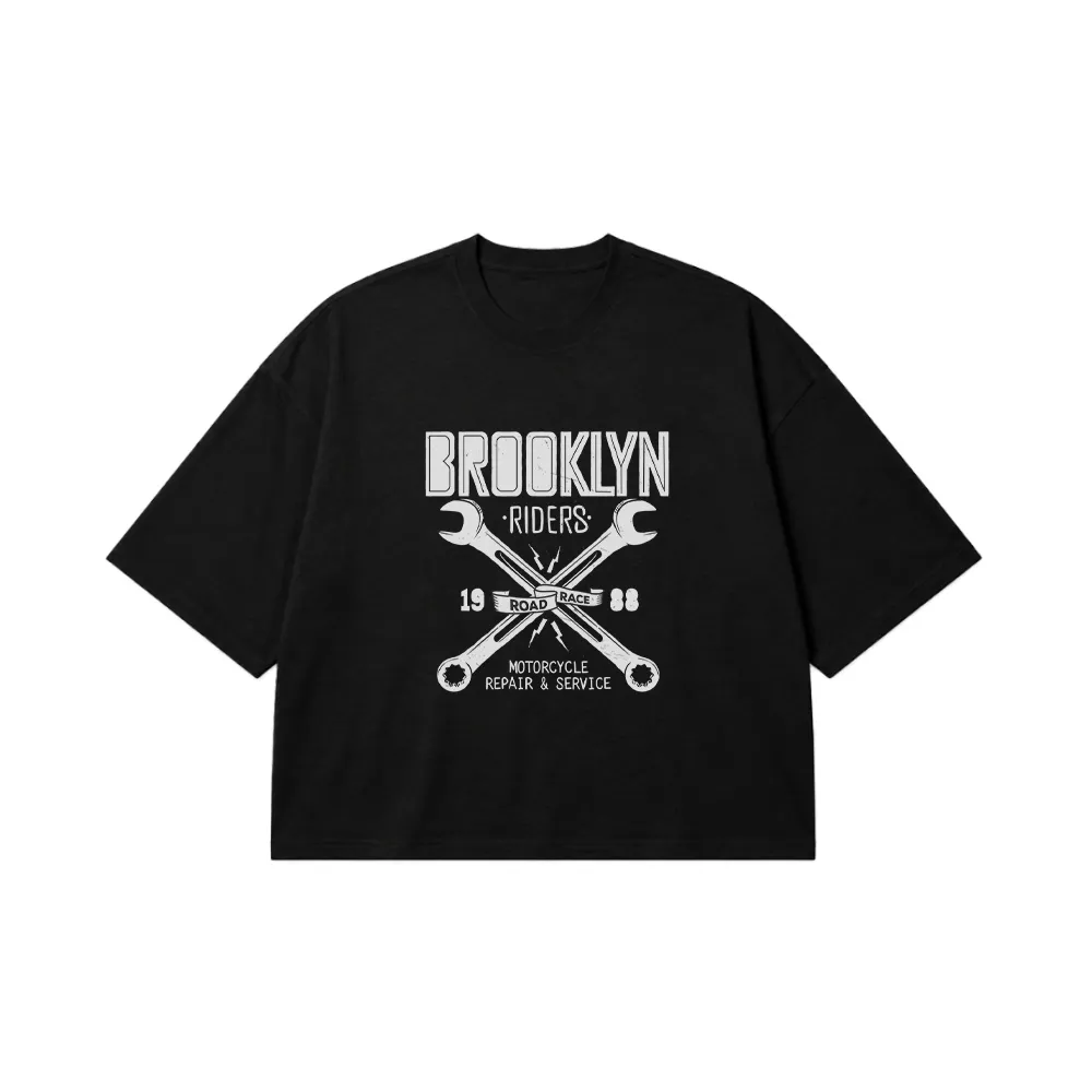 تیشرت باکسی موتورسیکلت طرح Brooklyn Riders کد 16474