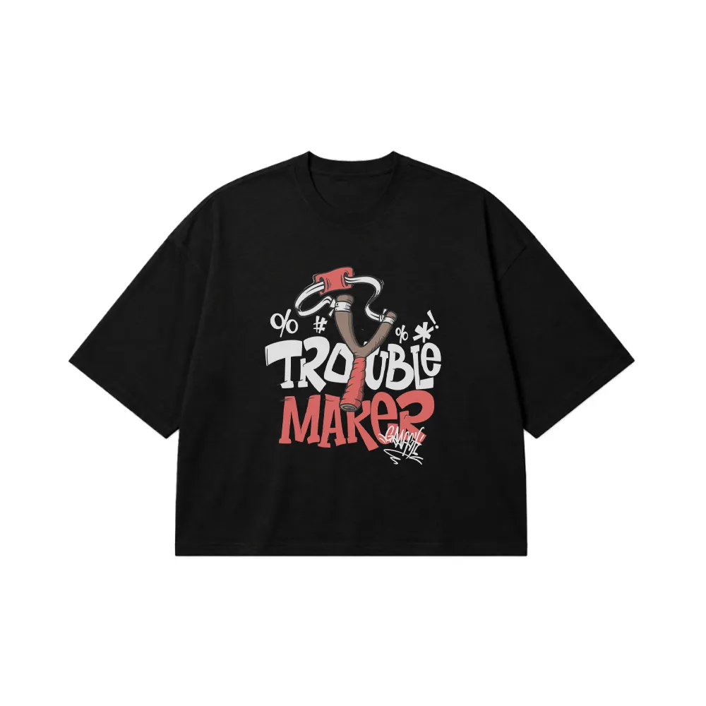 تیشرت باکسی نوشته Trouble Maker کد 16488