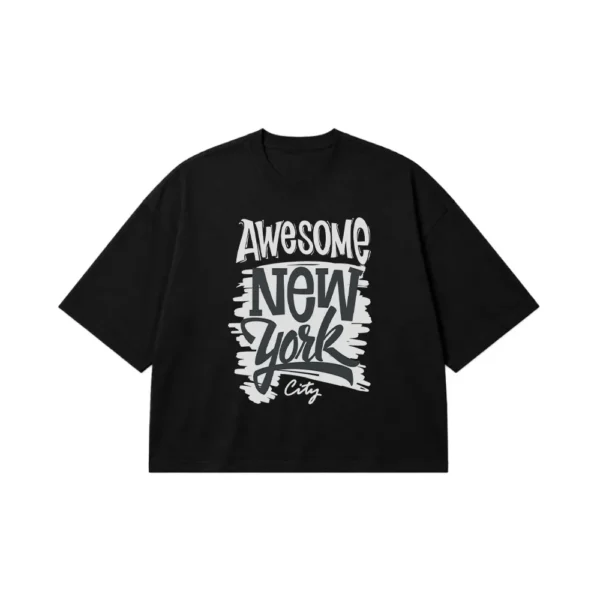 تیشرت باکسی نیویورک سیتی طرح Awesome کد 16490