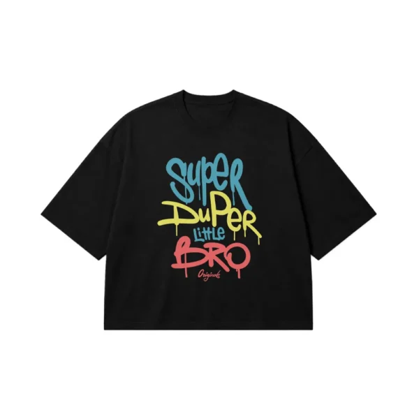 تیشرت باکسی برادر طرح Super Duper Little Bro کد 16493