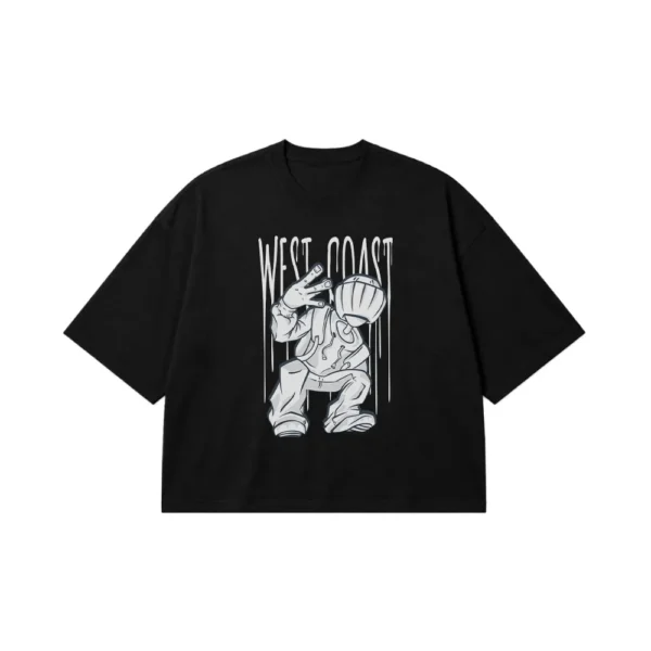 تیشرت باکسی گرافیتی طرح West Coast کد 16514