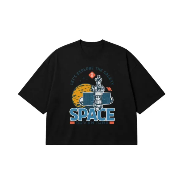 تیشرت باکسی طرح ماهواره Galaxy Explore کد 16576
