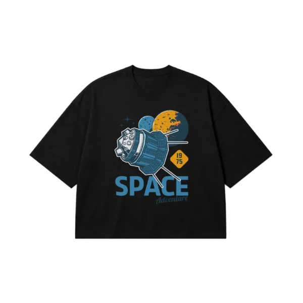 تیشرت باکسی فضایی طرح ماهواره Space Adventure کد 16583