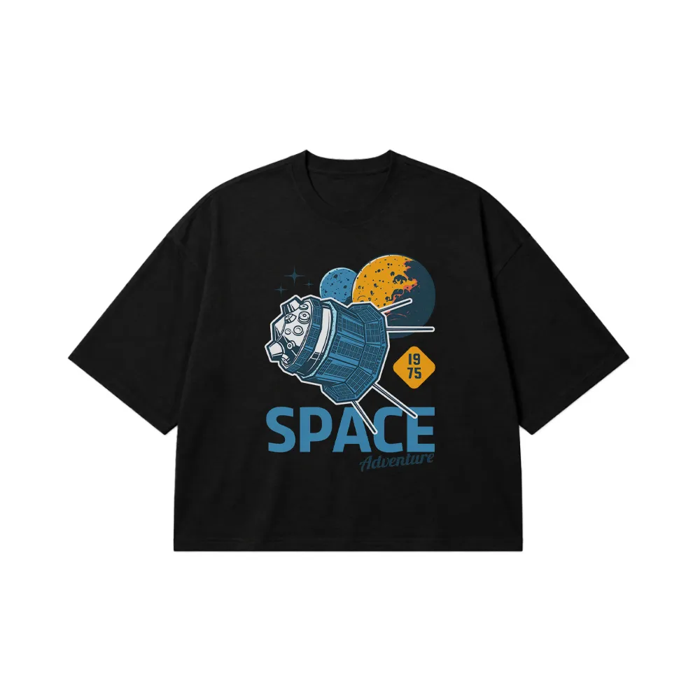 تیشرت باکسی فضایی طرح ماهواره Space Adventure کد 16583