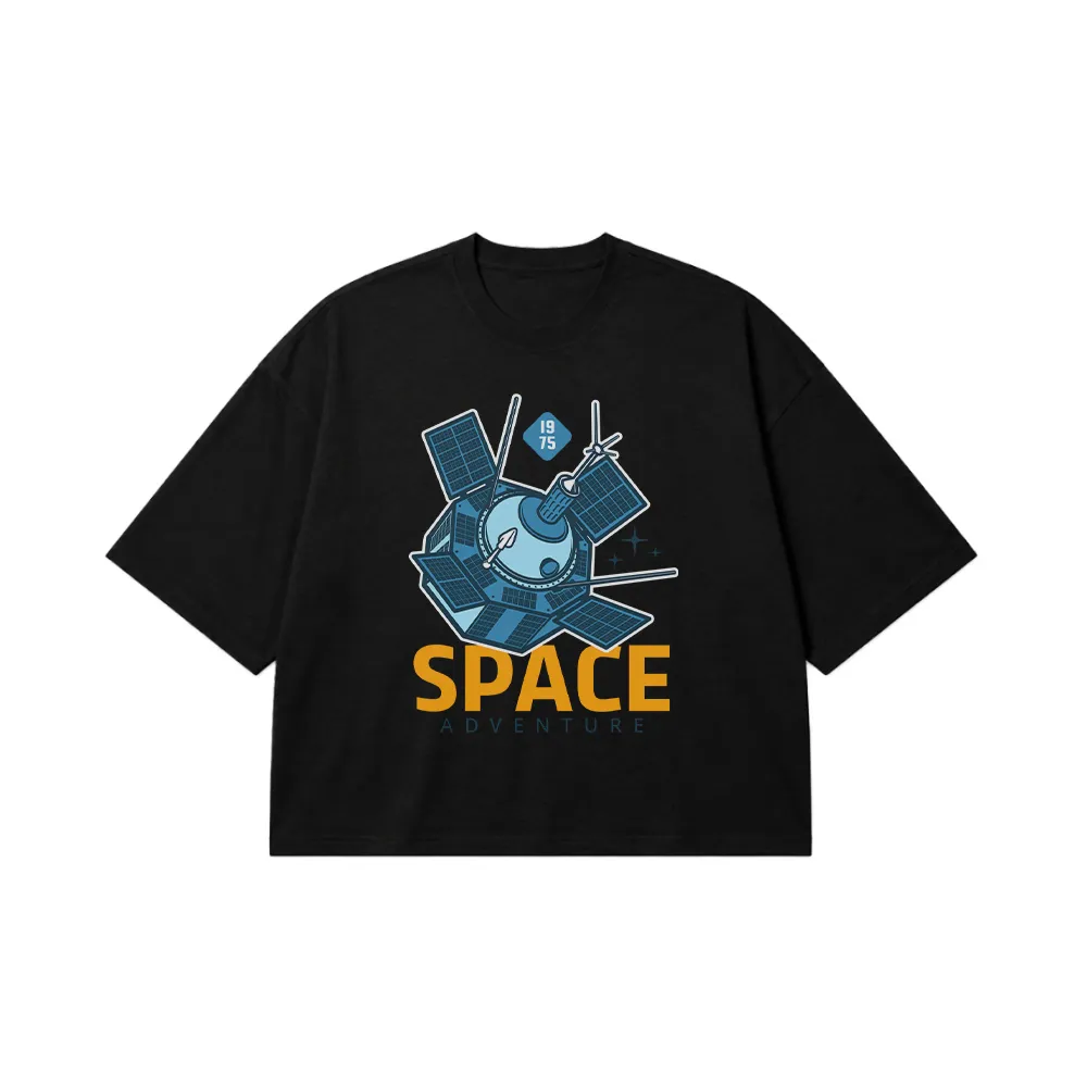 تیشرت باکسی فضایی طرح ماهواره Space (وینتیج) کد 16584