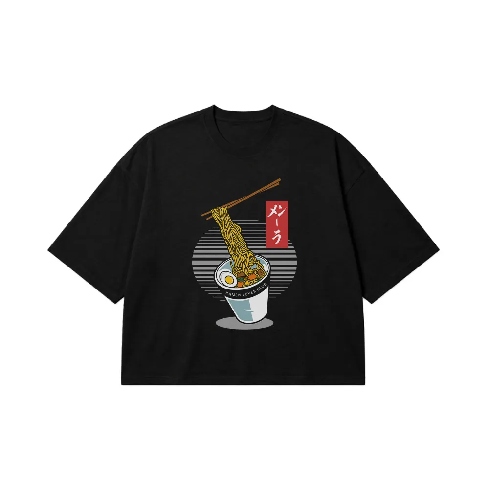 تیشرت باکسی ژاپن طرح رامن لاور (Ramen Lover) کد 16603