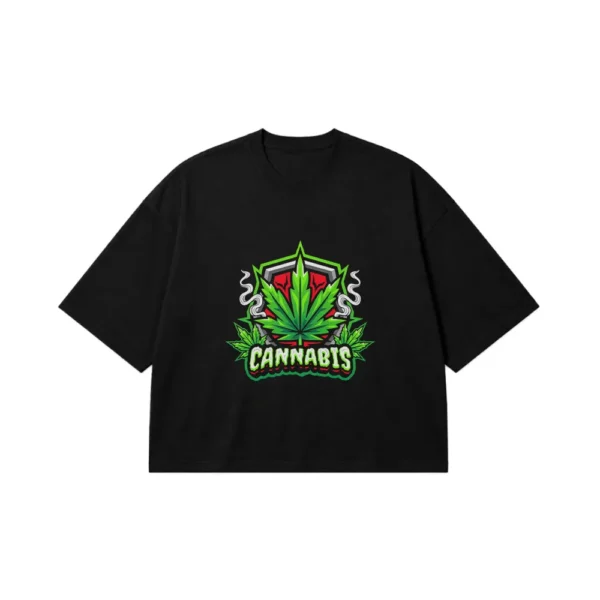 تیشرت باکسی برگ کانابیس طرح Cannabis کد 16630