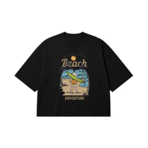 تیشرت باکسی تابستانی طرح The Beach Adventure کد 16931