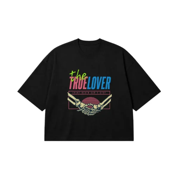تیشرت باکسی نوشته The True Lover کد 16950