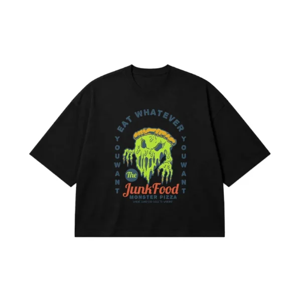 تیشرت باکسی طرح Junk Food Monster Pizza کد 16953