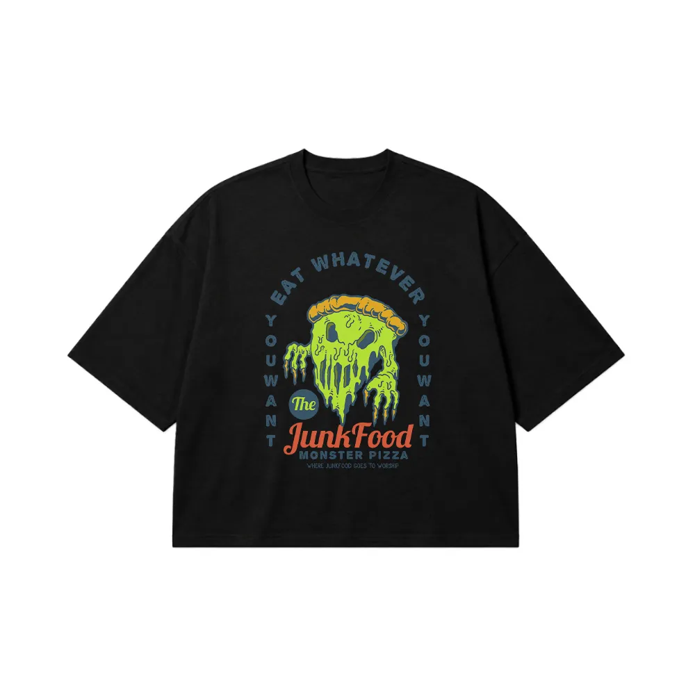 تیشرت باکسی طرح Junk Food Monster Pizza کد 16953