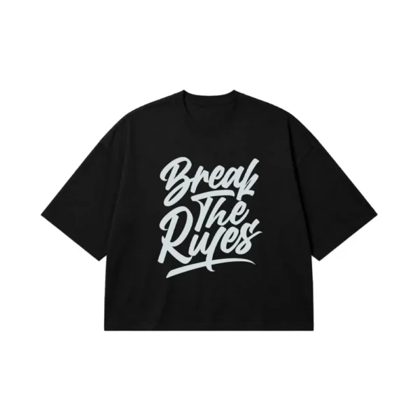 تیشرت باکسی انگیزشی طرح Break The Rules کد 17037