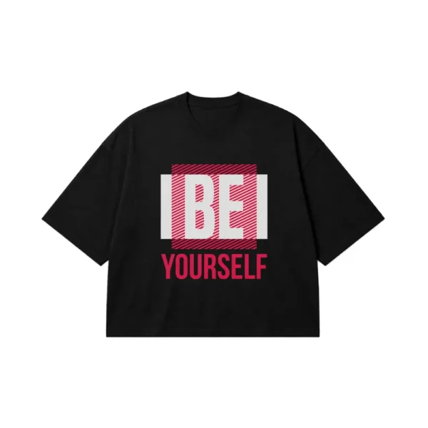 تیشرت باکسی نوشته Be Yourself کد 17051