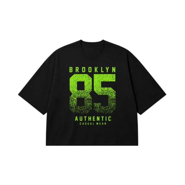 تیشرت باکسی نوشته Brooklyn 85 طرح استریت‌ویر کد 17054