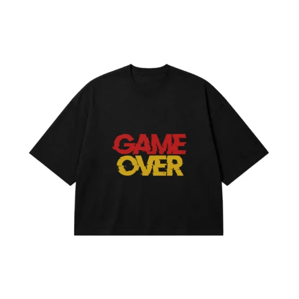 تیشرت باکسی نوشته Game Over طرح تایپوگرافی کد 17061