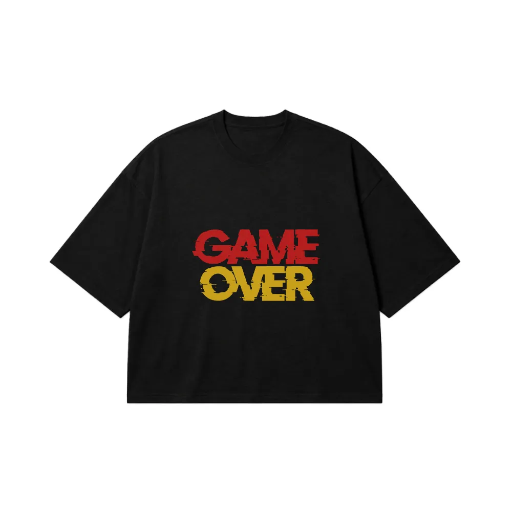 تیشرت باکسی نوشته Game Over طرح تایپوگرافی کد 17061