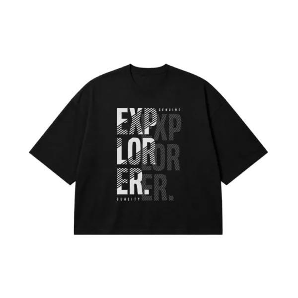 تیشرت باکسی نوشته Explorer طرح تایپوگرافی کد 17071