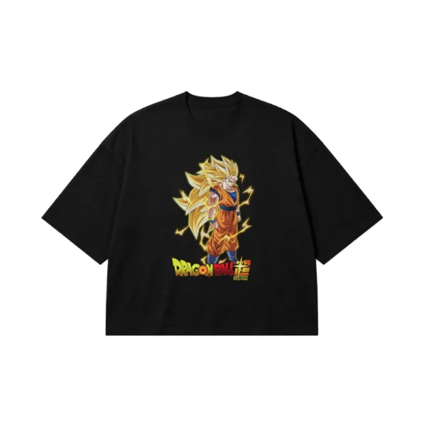 تیشرت باکسی انیمه دراگون بال طرح گوکو سوپر سایان (Goku) کد 1726