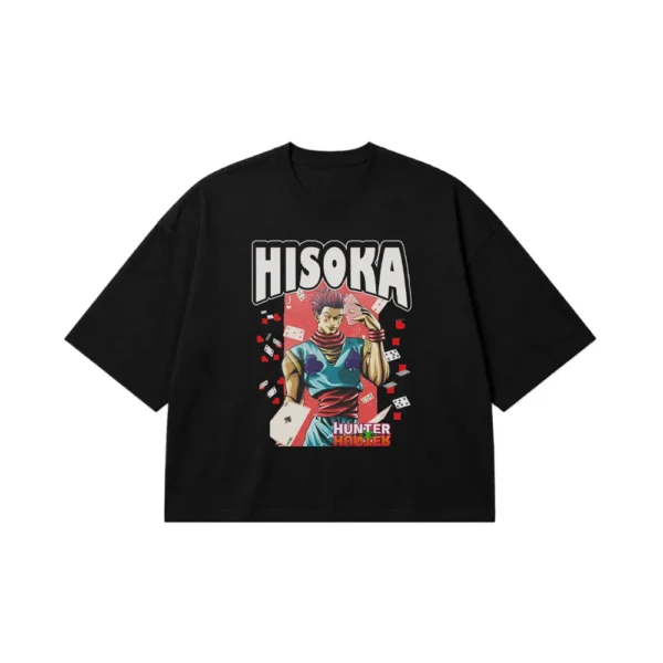 تیشرت باکسی انیمه هانتر هانتر طرح هیسوکا (Hisoka) کد 1734