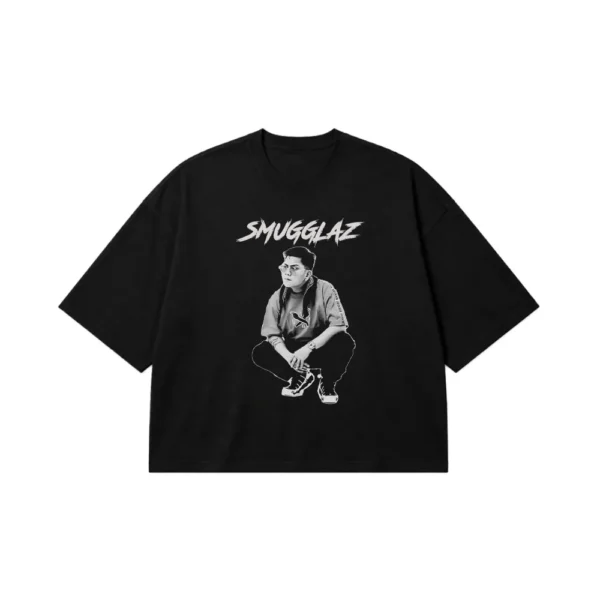 تیشرت باکسی اسمگلاز طرح پرتره رپ (Smugglaz) کد 1737