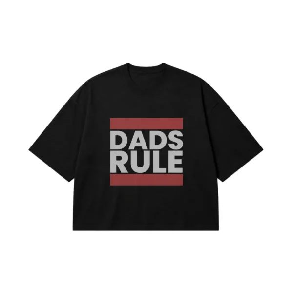 تیشرت باکسی بابا طرح Dads Rule کد 17419
