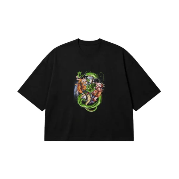 تیشرت باکسی انیمه دراگون بال طرح گوکو و شنرون (Dragon Ball) کد 17502
