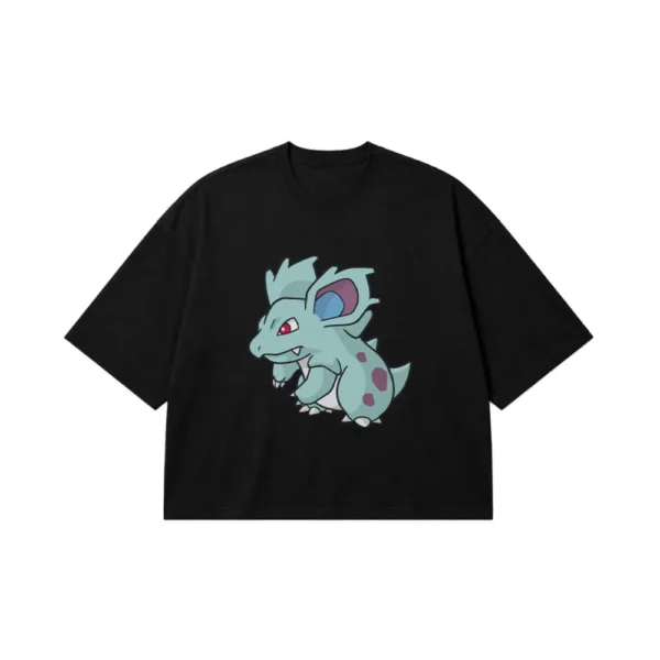 تیشرت باکسی پوکمون طرح نیدوران (Nidoran) کد 1753