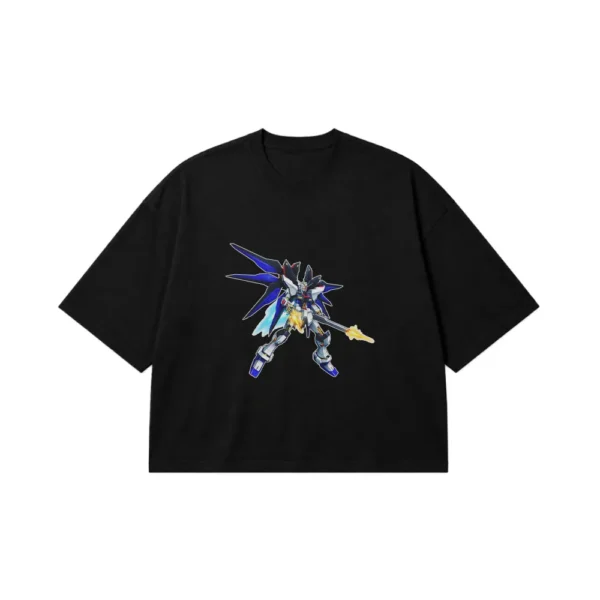 تیشرت باکسی انیمه گاندام طرح ربات جنگی (Gundam) کد 1787