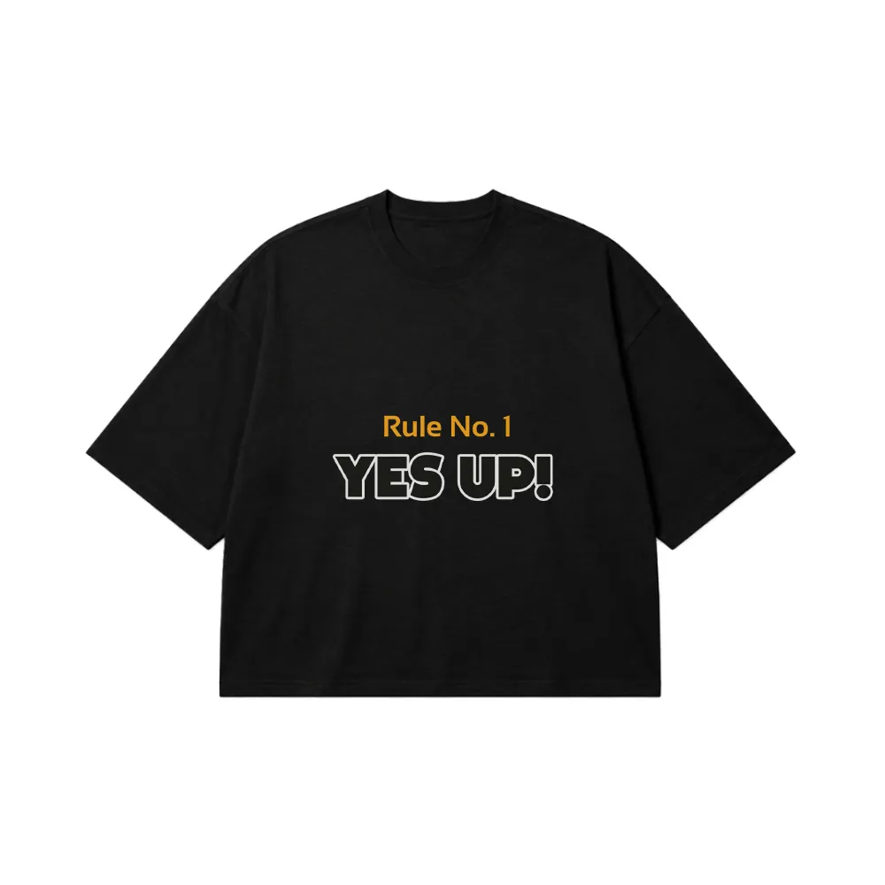 تیشرت باکسی تایپوگرافی Yes Up کد 1797