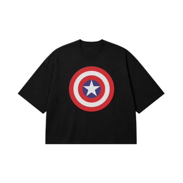 تیشرت باکسی مارول طرح سپر کاپیتان آمریکا (Captain America) کد 1806