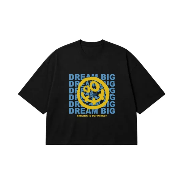 تیشرت باکسی حال و هوای مثبت طرح Dream Big کد 18151