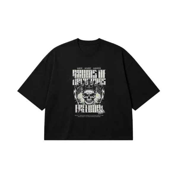تیشرت باکسی جمجمه طرح Bringers of Darkness کد 18175