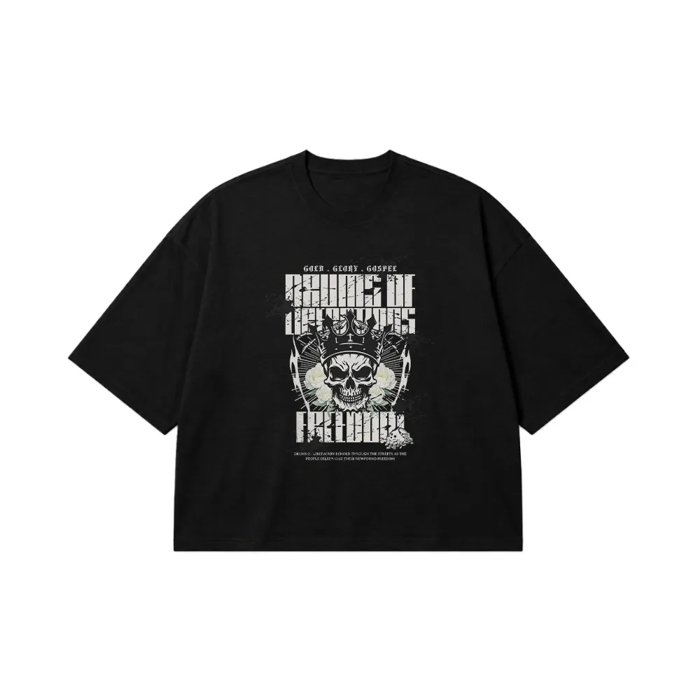 تیشرت باکسی جمجمه طرح Bringers of Darkness کد 18175