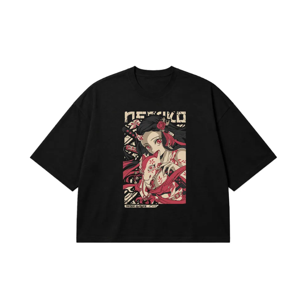 تیشرت باکسی انیمه دیمن اسلیر طرح نزوکو (Nezuko) کد 18260