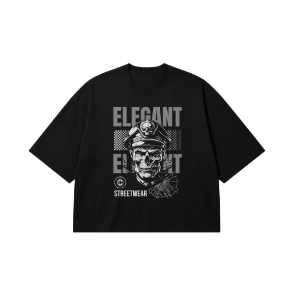 تیشرت باکسی جمجمه طرح استریت‌ویر (Elegant Streetwear) کد 18395