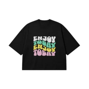 تیشرت باکسی نوشته Enjoy Today کد 18451