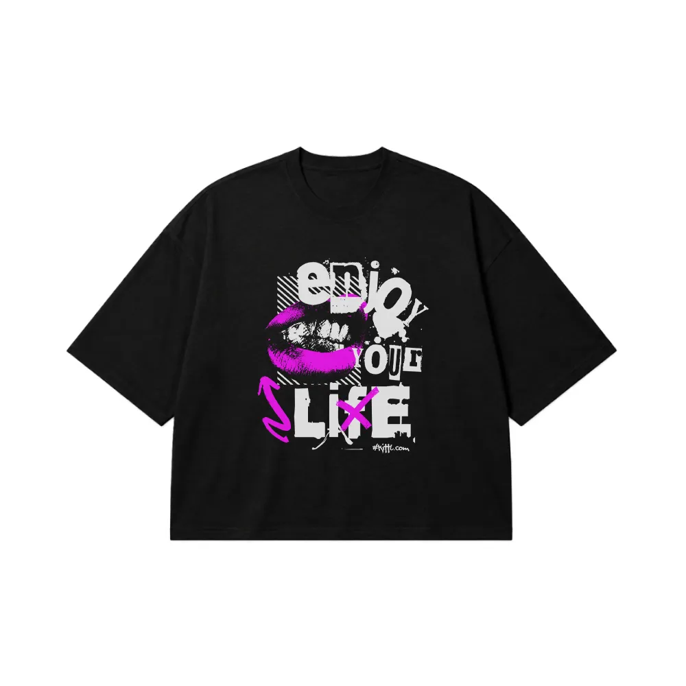 تیشرت باکسی نوشته Enjoy Your Life کد 18452