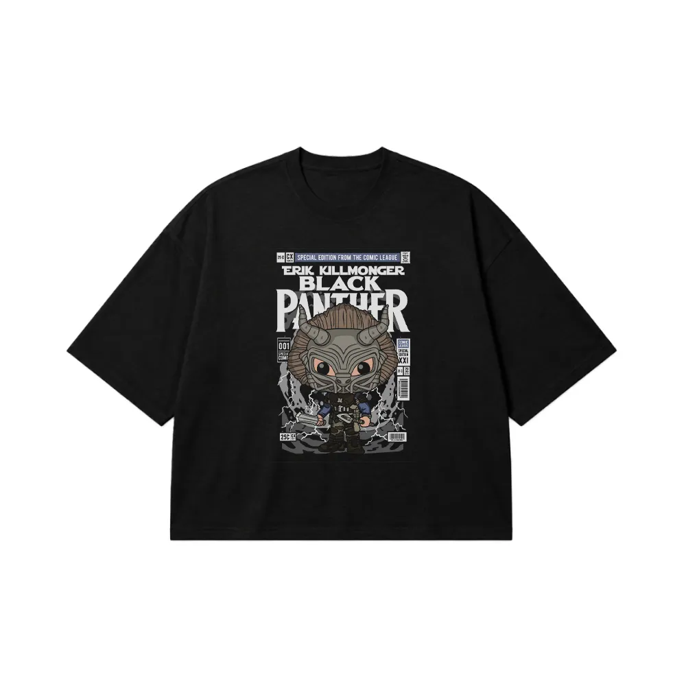 تیشرت باکسی مارول طرح اریک کیلمانگر (Erik Killmonger) کد 18463