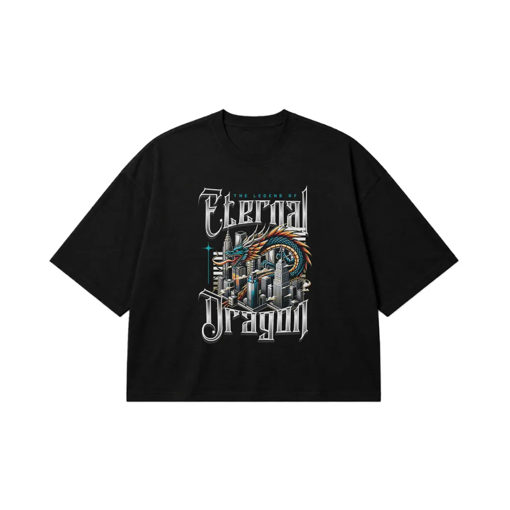 تیشرت باکسی اژدها طرح Eternal Dragon کد 18483