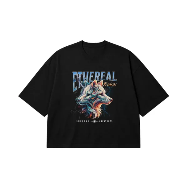 تیشرت باکسی گرگ طرح رنگی Ethereal Fusion کد 18489