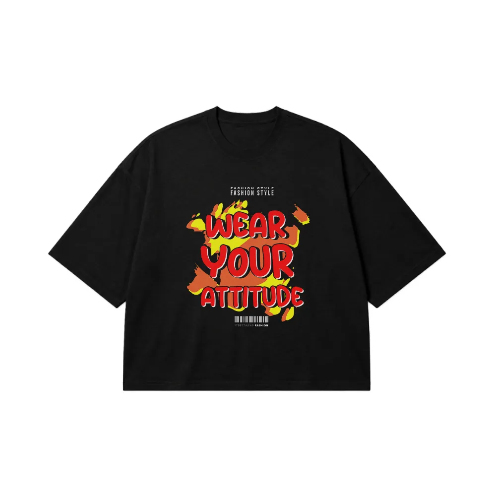 تیشرت باکسی استریت‌ویر طرح Wear Your Attitude کد 1849
