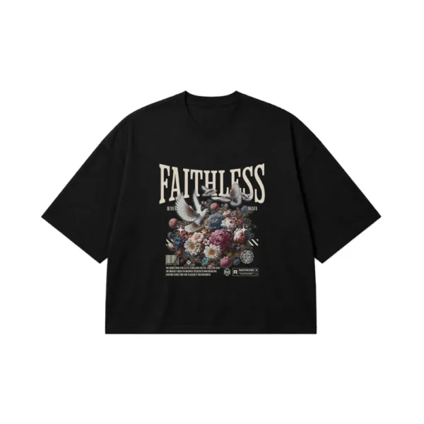 تیشرت باکسی طرح Faithless کد 18580
