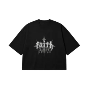 تیشرت باکسی طرح Faith Our Father کد 18581