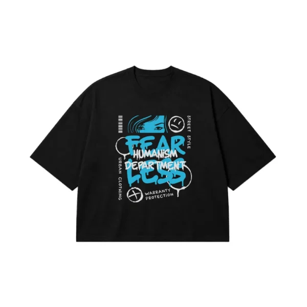 تیشرت باکسی تایپوگرافی Fearless Humanism Department کد 18638