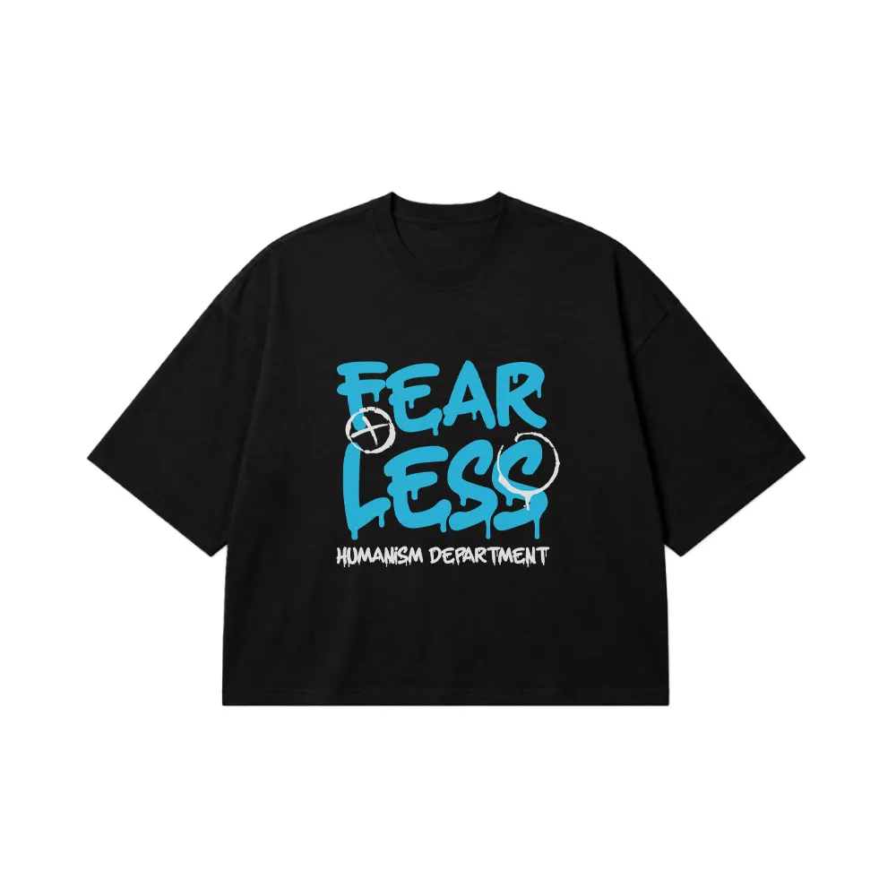 تیشرت باکسی گرافیتی Fearless کد 18640