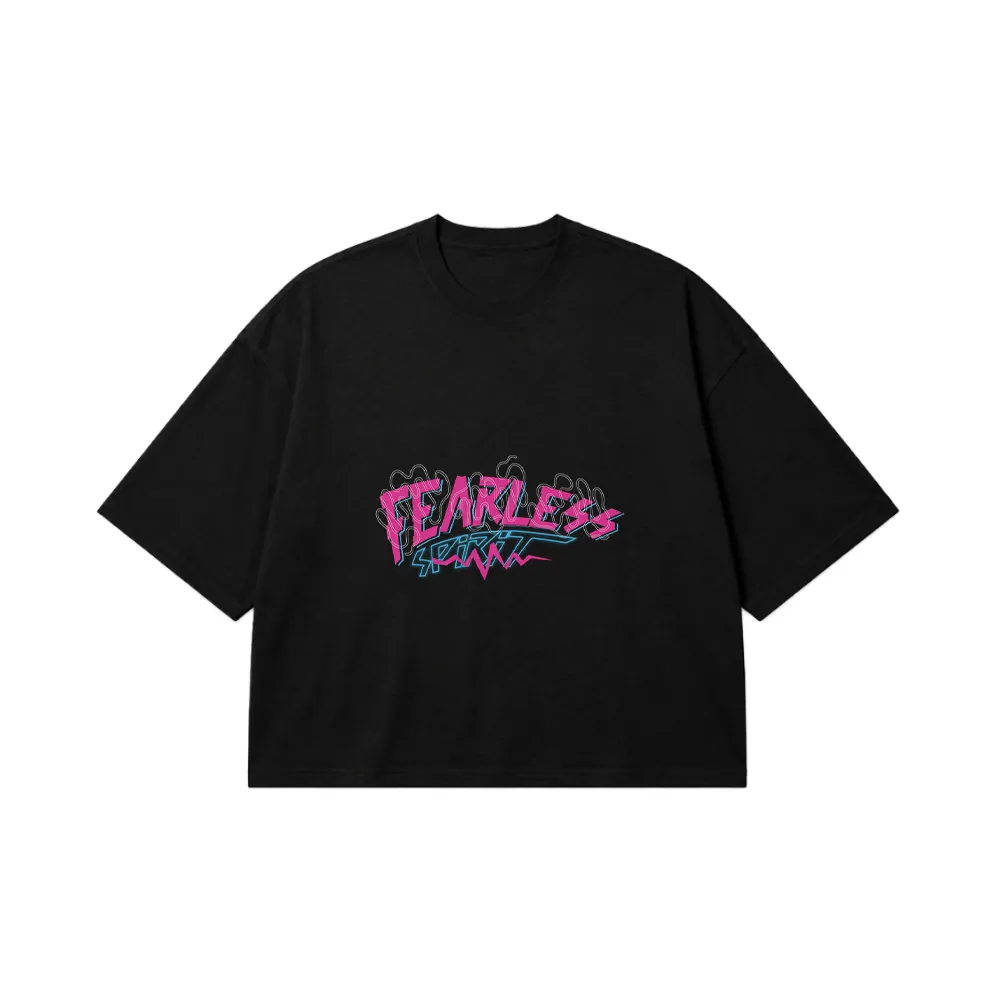 تیشرت باکسی گرافیتی Fearless Spirit کد 18643