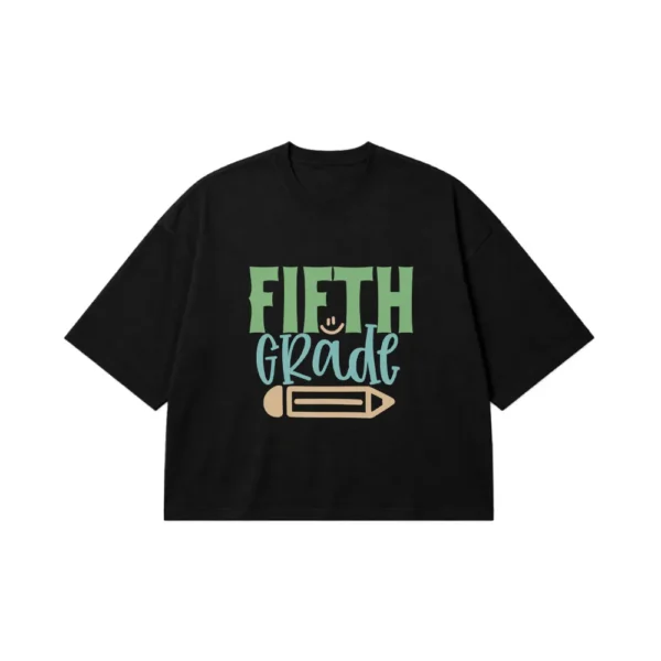 تیشرت باکسی مدرسه طرح Fifth Grade کد 18694