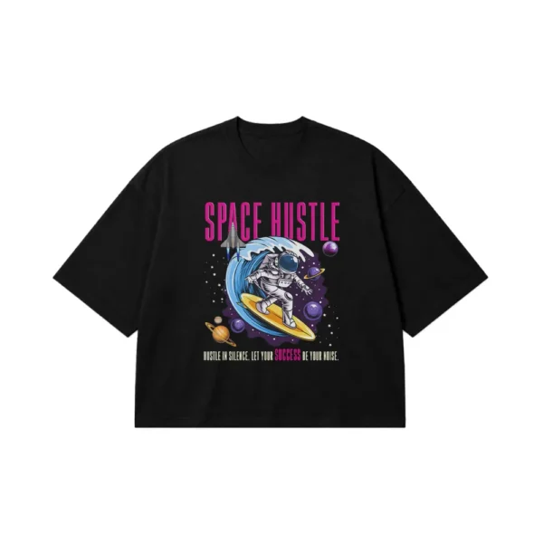 تیشرت باکسی فضانورد طرح Space Hustle کد 1874