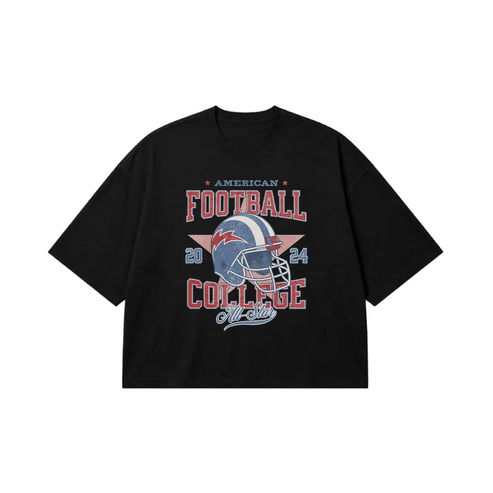 تیشرت باکسی فوتبال آمریکایی طرح American Football College کد 18763